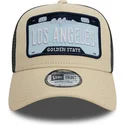 czapki-curva-bezowy-snapback-a-frame-license-plate-los-angeles-ciudades-y-playas-new-era