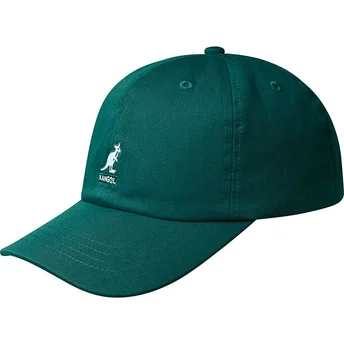 Regulowana zielona zakrzywiona czapka z daszkiem Washed Baseball Pine marki Kangol