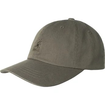 Kangol Szara regulowana czapka z daszkiem Washed Baseball Smog