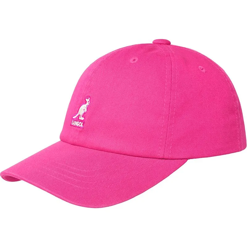 rozowa-zakrzywiona-czapka-z-daszkiem-regulowana-washed-baseball-electric-pink-od-kangol