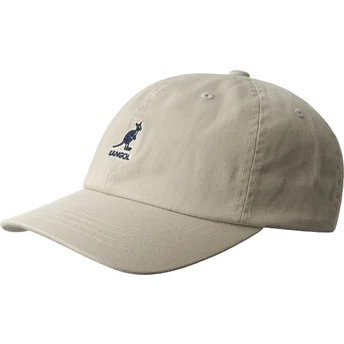 Regulowana beżowa czapka z zakrzywionym daszkiem Washed Baseball Khaki od Kangol