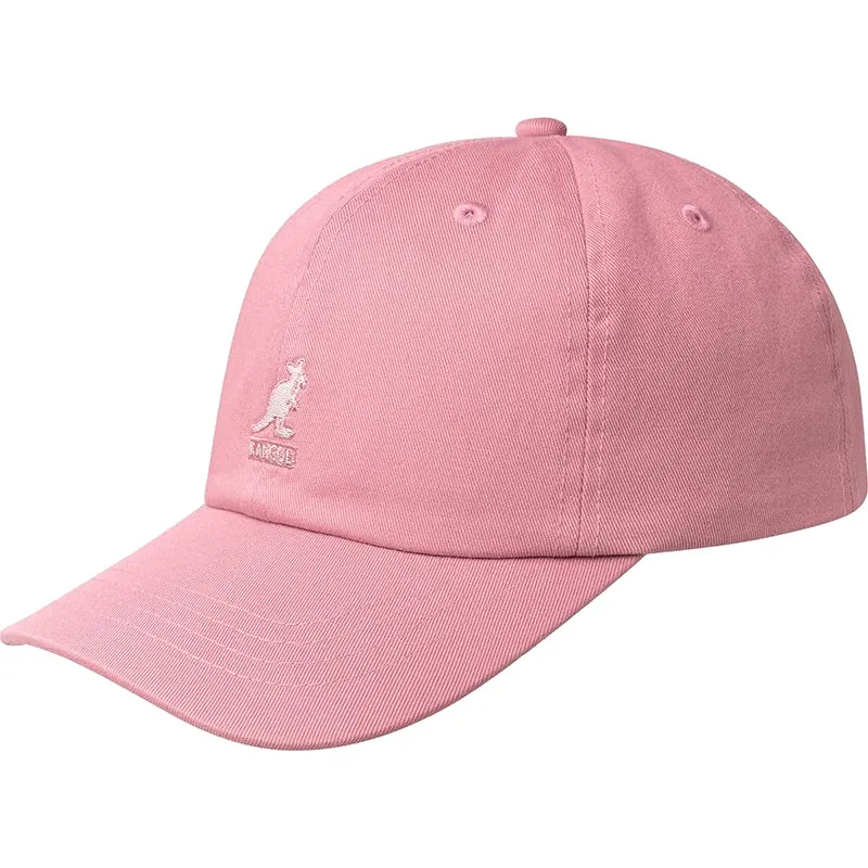 rozowa-regulowana-czapka-z-zakrzywionym-daszkiem-kangol-washed-baseball-pepto