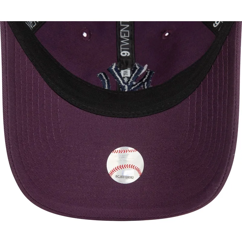 czapki-curva-fioletowy-tasma-regulowana-9twenty-league-essential-new-york-yankees-mlb-new-era