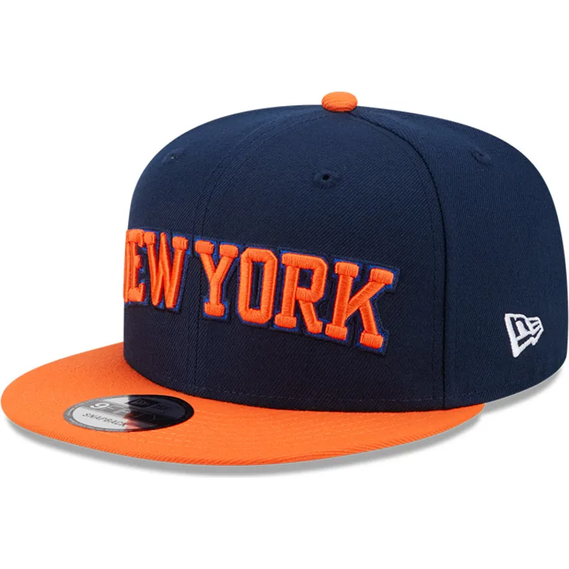 granatowo-pomaranczowa-plaska-czapka-snapback-9fifty-statement-new-york-knicks-nba-new-era