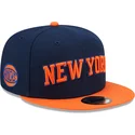 granatowo-pomaranczowa-czapka-z-daszkiem-snapback-9fifty-statement-new-york-knicks-nba-marki-new-era