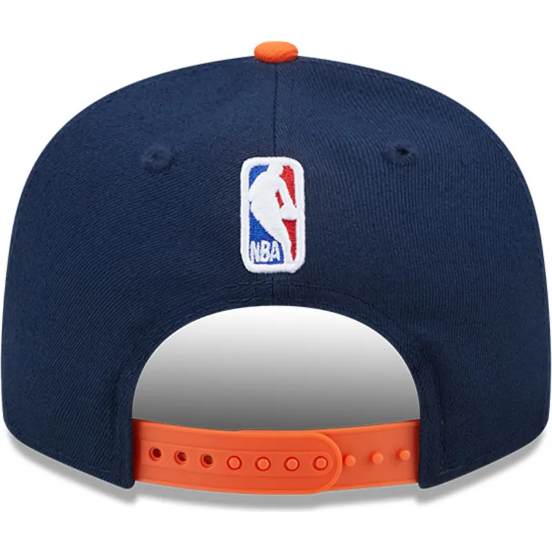 granatowo-pomaranczowa-plaska-czapka-snapback-9fifty-statement-new-york-knicks-nba-new-era