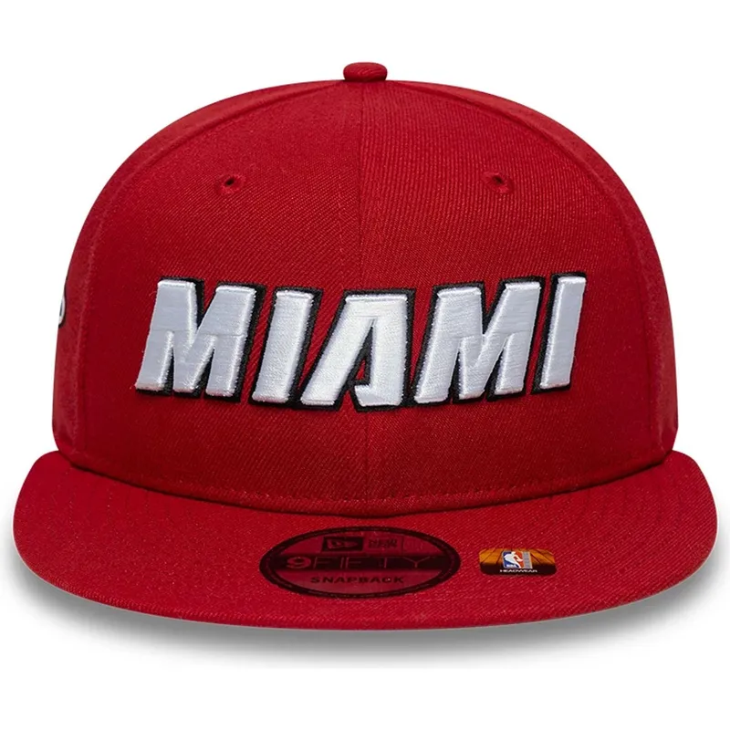 czerwona-plaska-czapka-snapback-9fifty-statement-miami-heat-nba-new-era