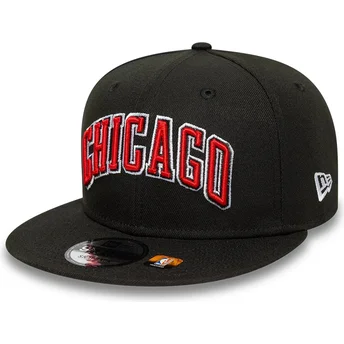 Czarna płaska czapka snapback 9FIFTY Statement Chicago Bulls NBA New Era