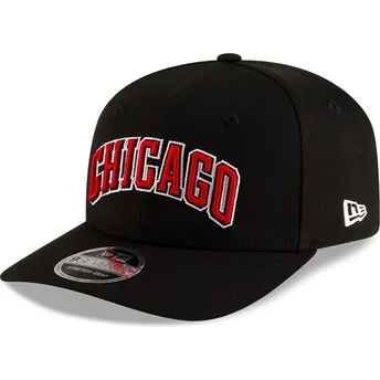 New Era Curved Brim 9SEVENTY Statement Stretch Snap Chicago Bulls NBA Black Snapback Cap