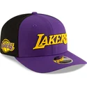 fioletowo-czarna-zakrzywiona-czapka-snapback-9seventy-statement-stretch-snap-los-angeles-lakers-nba-new-era
