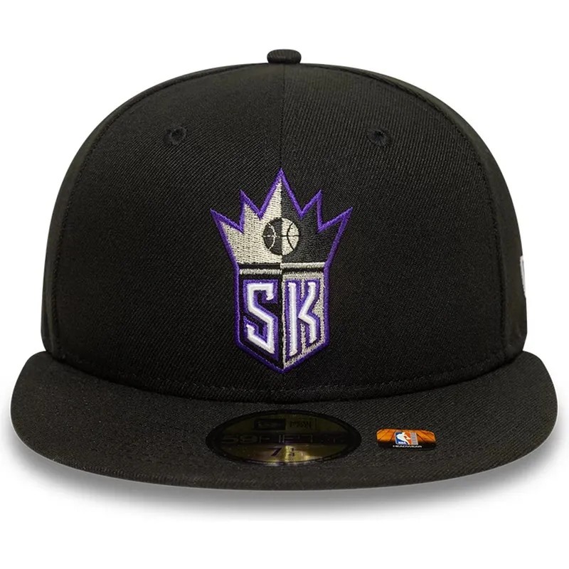 czarna-dopasowana-czapka-z-plaskim-daszkiem-59fifty-classic-sacramento-kings-nba-new-era