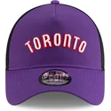 fioletowo-czarna-czapka-trucker-a-frame-classic-toronto-raptors-nba-od-new-era