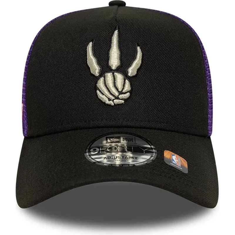 czapka-trucker-czarno-fioletowa-a-frame-classic-toronto-raptors-nba-new-era