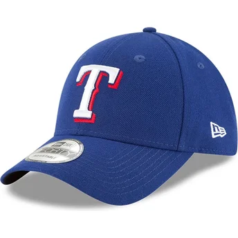 Czapki zakrzywiona niebieski taśma regulowana 9FORTY The League Texas Rangers MLB New Era