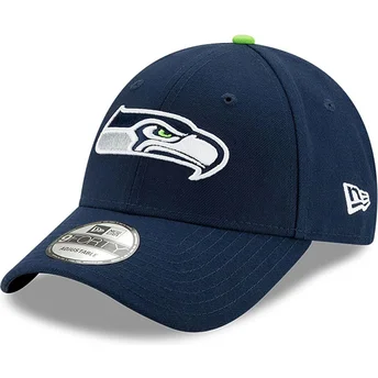 Granatowa zakrzywiona czapka z regulacją 9FORTY The League Seattle Seahawks NFL New Era