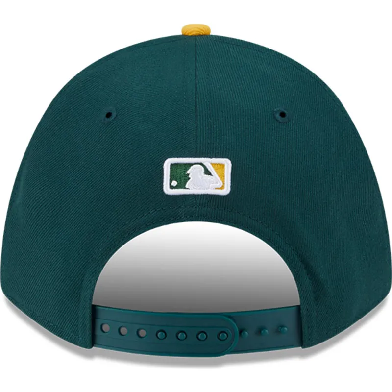 zielono-zolta-zakrzywiona-czapka-snapback-9forty-m-crown-player-replica-oakland-athletics-mlb-new-era