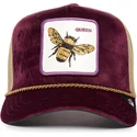 czapka-trucker-fioletowa-pszczola-amethyst-queen-the-farm-jewel-tones-od-goorin-bros