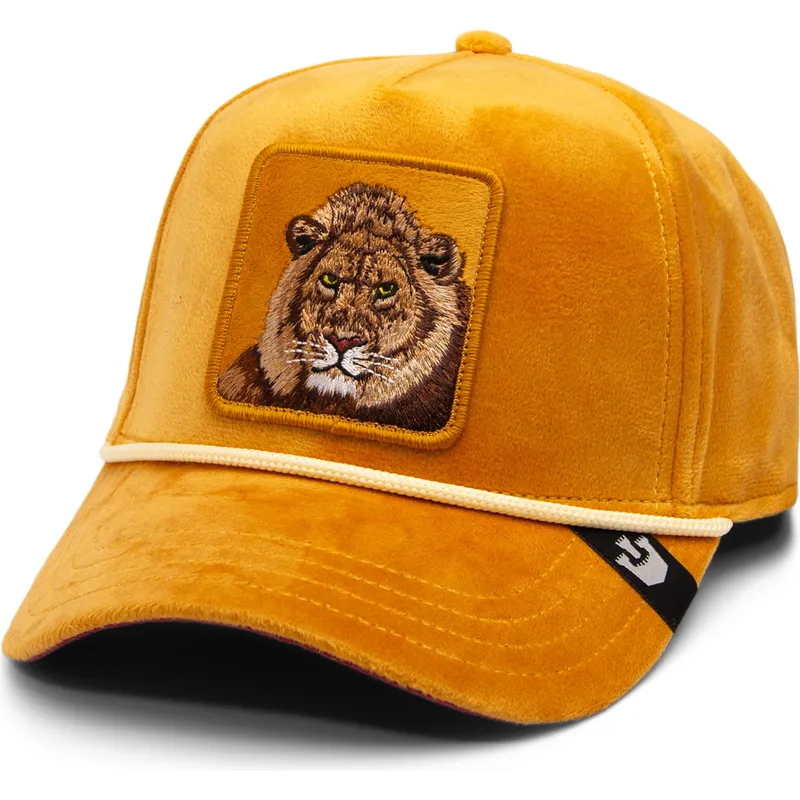 zolta-czapka-z-daszkiem-snapback-lew-lion-royalty-the-farm-od-goorin-bros