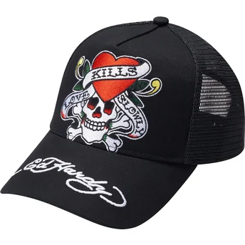 Ed Hardy Love Kills Slowly Black Trucker Hat