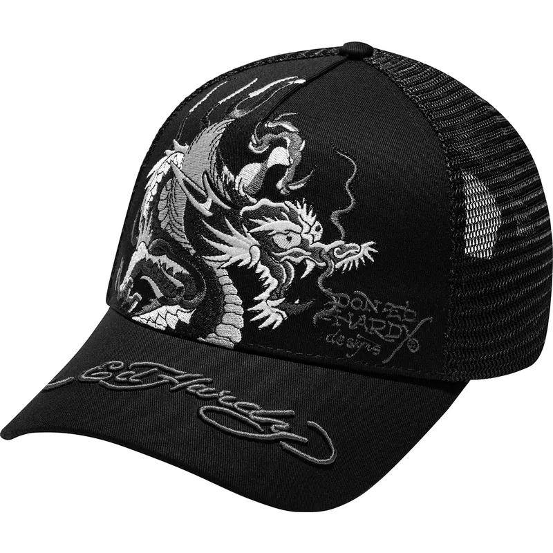 czapka-trucker-czarna-mono-giant-dragon-ed-hardy
