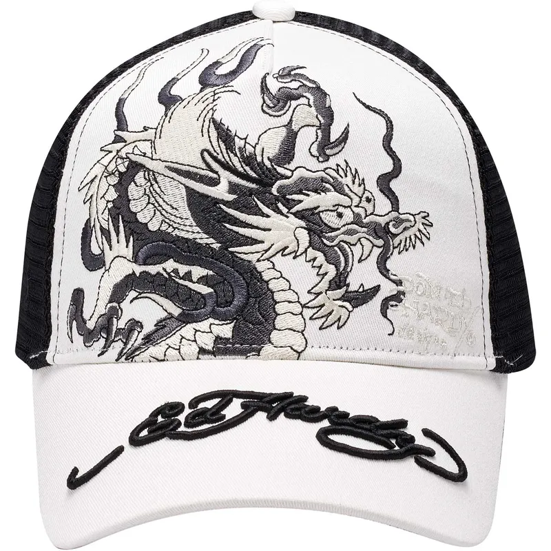 czapka-trucker-bialo-czarna-mono-giant-dragon-ed-hardy