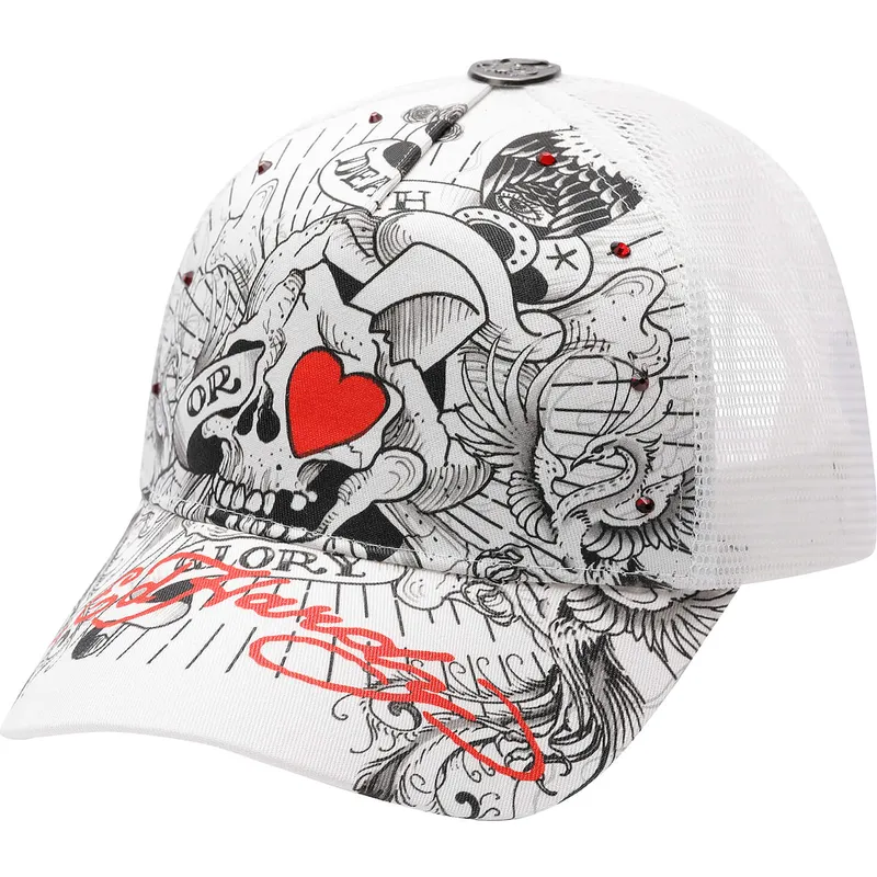 czapka-trucker-biala-death-or-glory-ed-hardy
