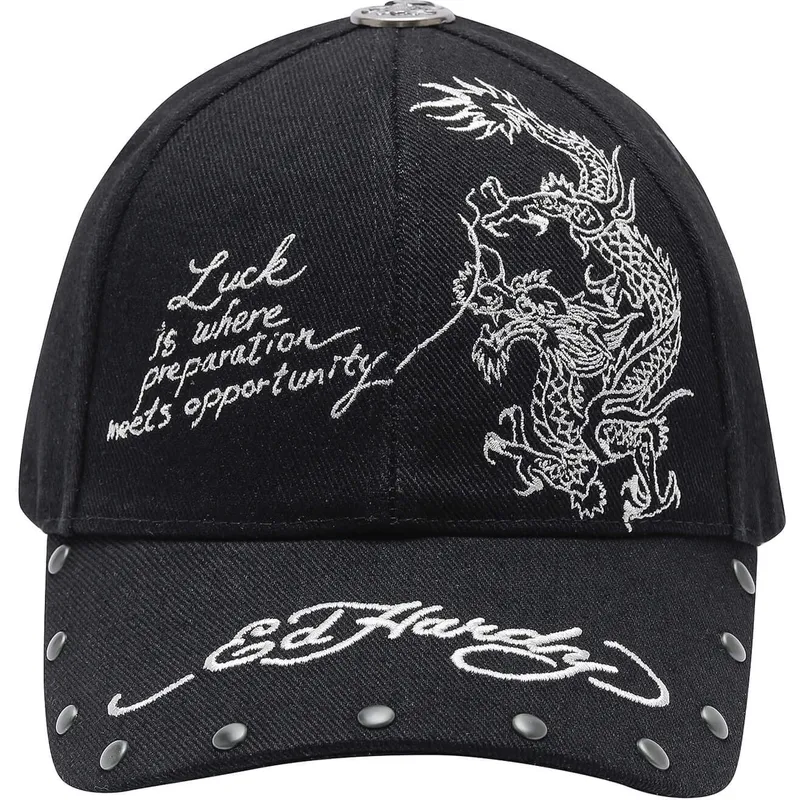 czapka-z-daszkiem-czarna-regulowana-lucky-dragon-ed-hardy