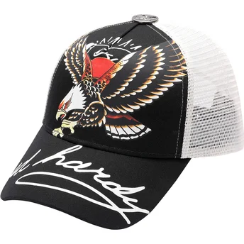 Czapki zakrzywiona czarny snapback Soaring Eagle Ed Hardy