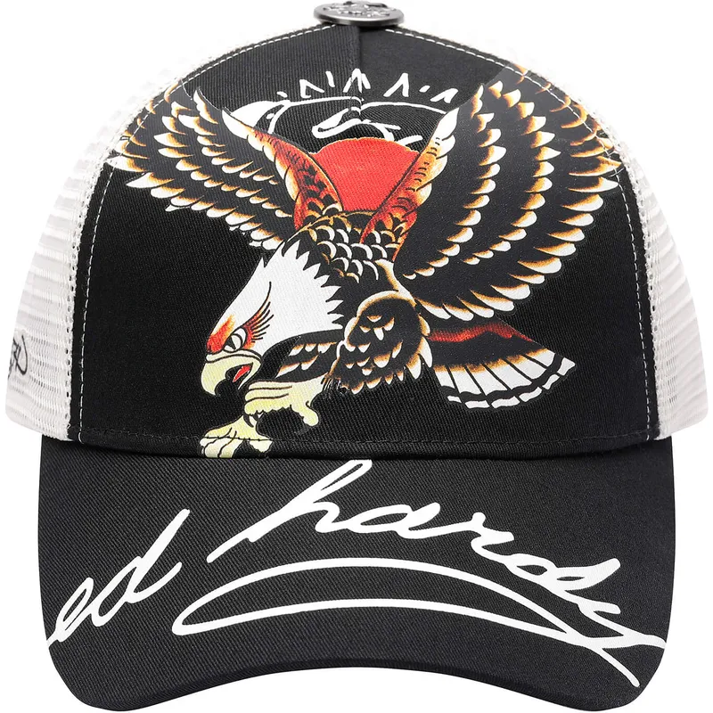 czapka-trucker-czarno-biala-soaring-eagle-ed-hardy