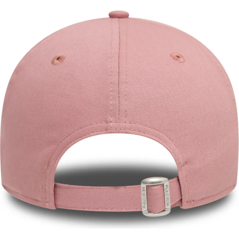 rozowa-regulowana-czapka-z-zakrzywionym-daszkiem-z-rozowym-logo-9forty-league-essential-new-york-yankees-mlb-new-era