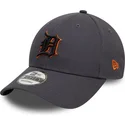 new-era-curved-brim-orange-logo-9forty-side-patch-detroit-tigers-mlb-grey-adjustable-cap