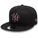 czarna-czapka-z-daszkiem-snapback-z-szarym-logo-9fifty-icon-new-york-yankees-mlb-snake-od-new-era