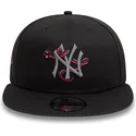 new-era-flat-brim-grey-logo-9fifty-icon-snake-new-york-yankees-mlb-black-snapback-cap