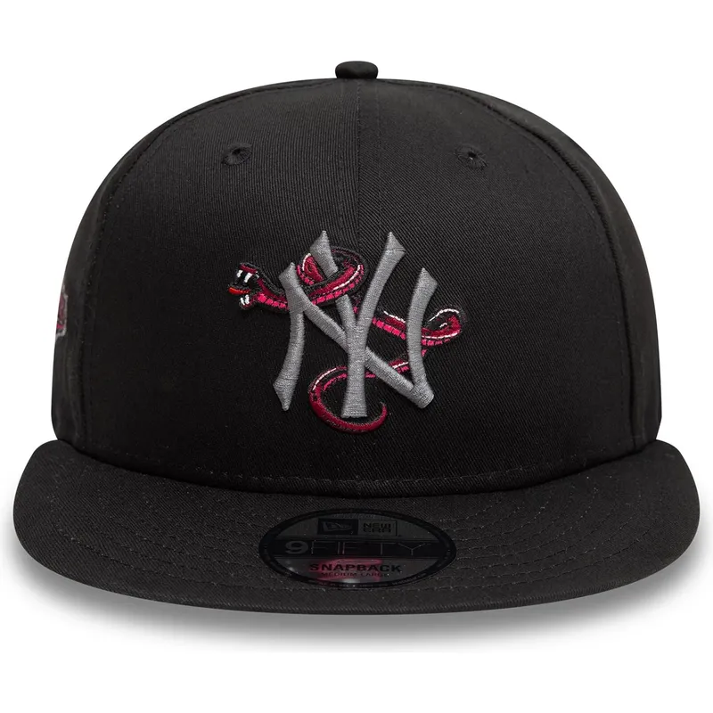 czarna-plaska-czapka-snapback-z-szarym-logo-9fifty-icon-new-york-yankees-mlb-snake-new-era