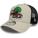 bezowo-czarna-czapka-trucker-9forty-a-frame-outdoor-patch-marki-new-era