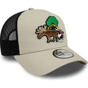 bezowo-czarna-czapka-trucker-9forty-a-frame-outdoor-patch-marki-new-era