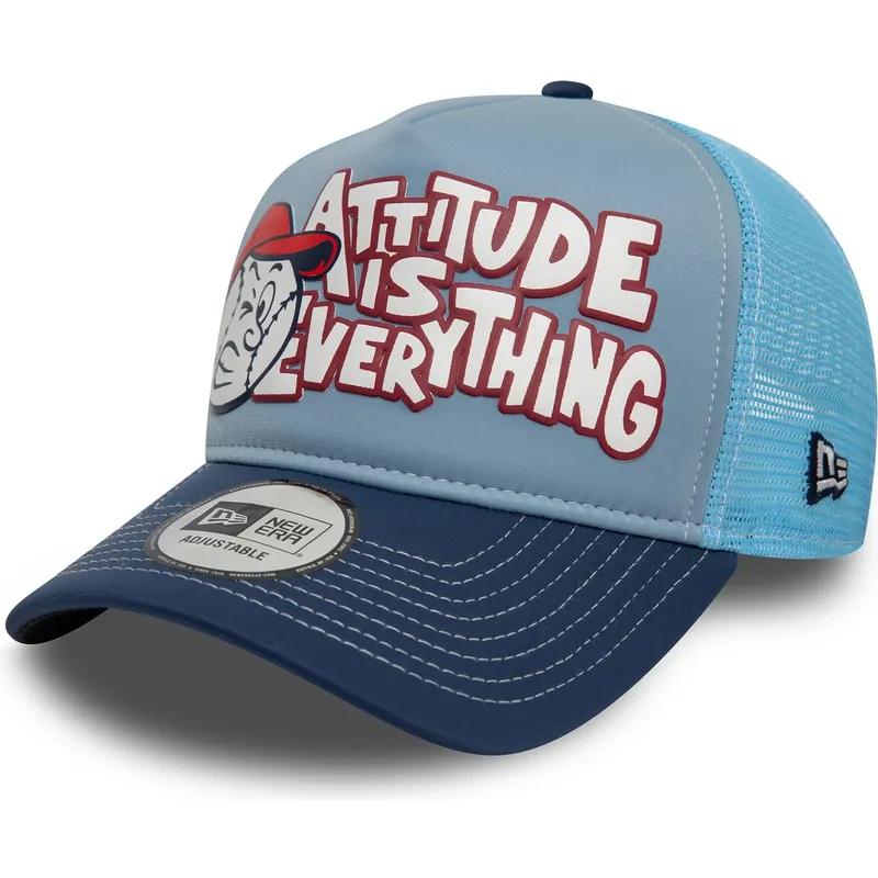 czapka-trucker-niebieska-9forty-a-frame-graphic-attitude-is-everything-new-era