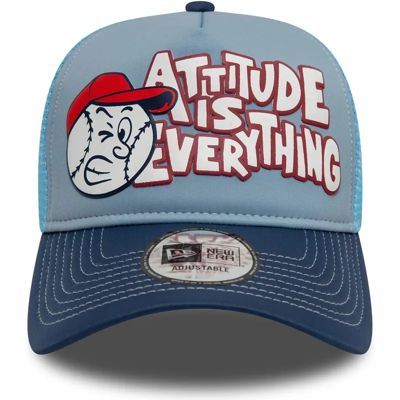 czapka-trucker-niebieska-9forty-a-frame-graphic-attitude-is-everything-new-era