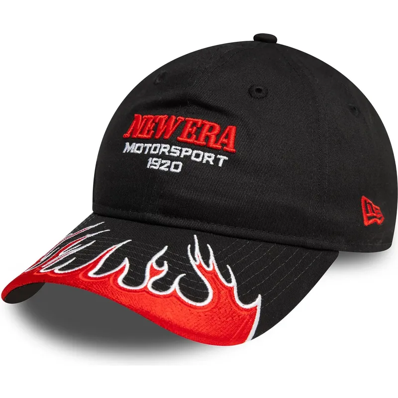 czarna-zakrzywiona-czapka-regulowana-damska-9twenty-flame-visor-new-era