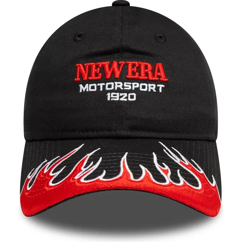 czarna-zakrzywiona-czapka-regulowana-damska-9twenty-flame-visor-new-era