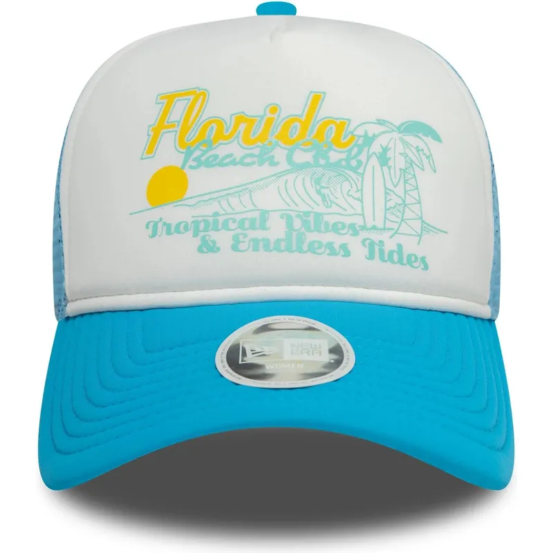 czapka-trucker-biala-i-niebieska-dla-kobiet-9forty-a-frame-foam-florida-beach-cities-and-beaches-od-new-era