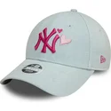 new-era-curved-brim-women-pink-logo-9forty-denim-icon-heart-new-york-yankees-mlb-light-blue-adjustable-cap