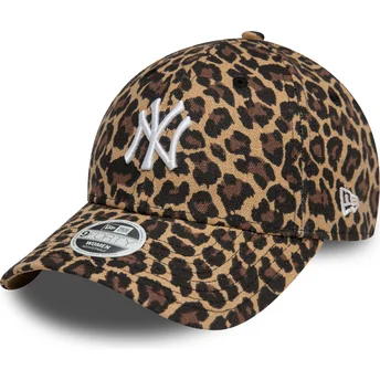 Czapki zakrzywiona lampart taśma regulowana 9FORTY New York Yankees MLB New Era