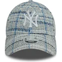 niebieska-regulowana-czapka-z-zakrzywionym-daszkiem-dla-kobiet-9forty-tweed-new-york-yankees-mlb-new-era