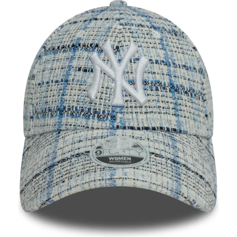 niebieska-regulowana-czapka-z-zakrzywionym-daszkiem-dla-kobiet-9forty-tweed-new-york-yankees-mlb-new-era