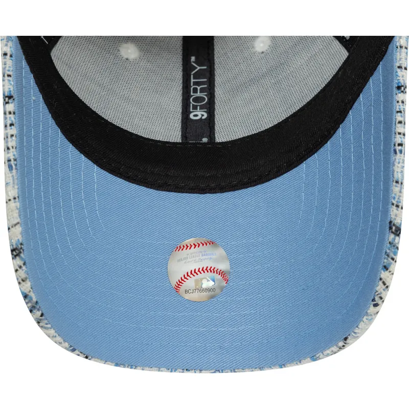 niebieska-regulowana-czapka-z-zakrzywionym-daszkiem-dla-kobiet-9forty-tweed-new-york-yankees-mlb-new-era