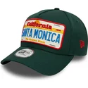 zielona-czapka-z-zakrzywionym-daszkiem-snapback-9forty-a-frame-license-plate-santa-monica-miasta-i-plaze-new-era