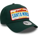 zielona-czapka-z-zakrzywionym-daszkiem-snapback-9forty-a-frame-license-plate-santa-monica-miasta-i-plaze-new-era