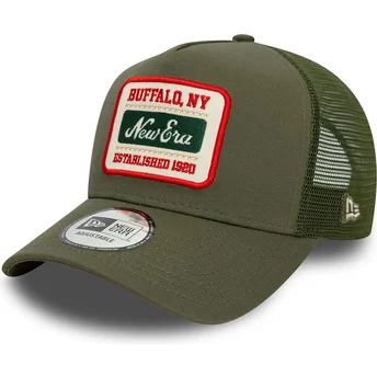 New Era 9FORTY A Frame Patch Green Trucker Hat