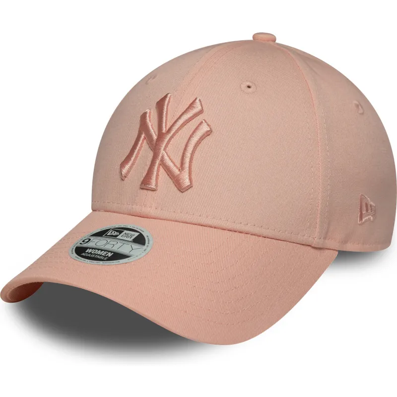 rozowa-regulowana-czapka-z-zakrzywionym-daszkiem-dla-kobiet-z-rozowym-logo-9forty-league-essential-new-york-yankees-mlb-new-era
